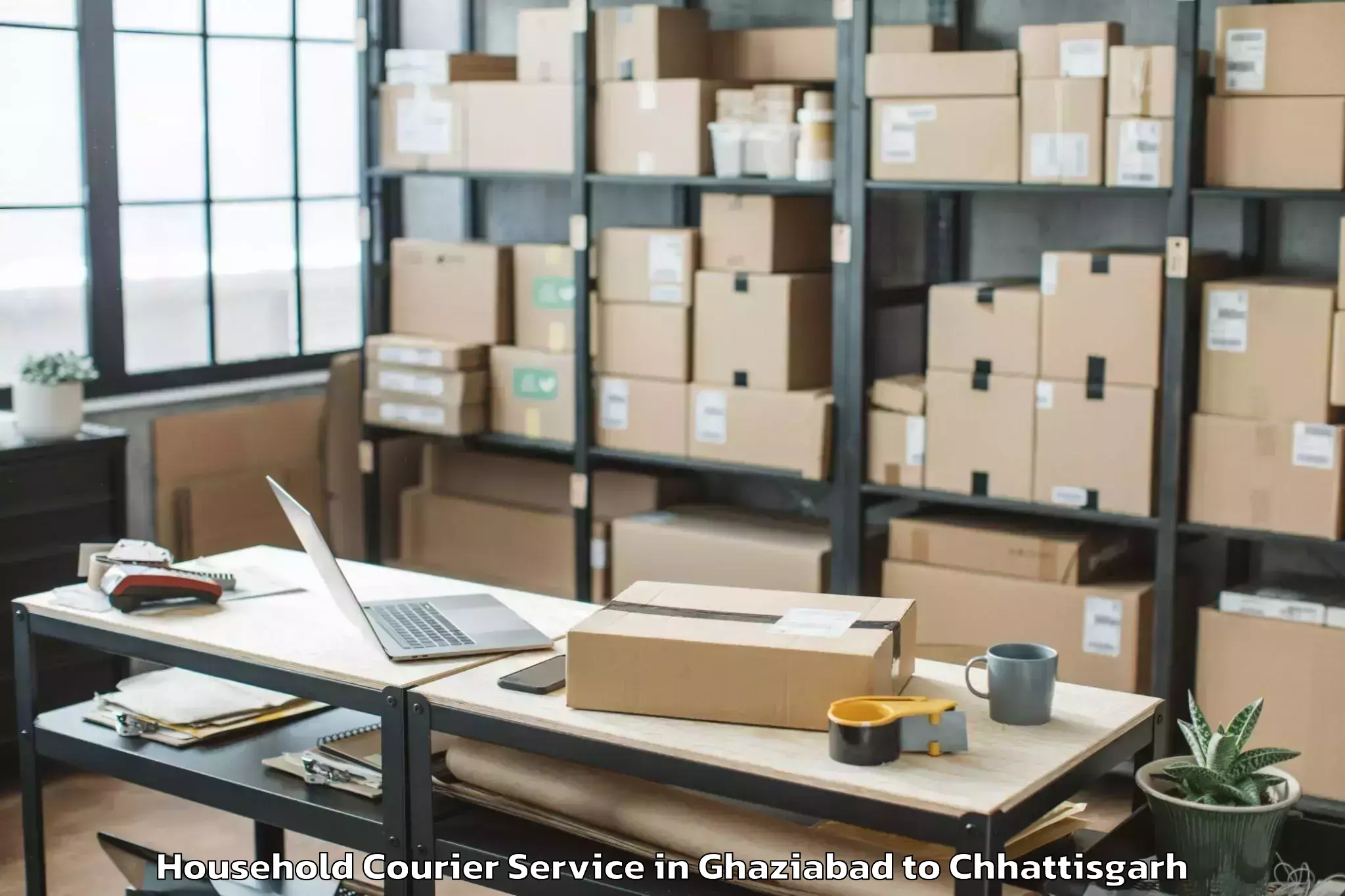 Book Ghaziabad to Chirimiri Household Courier Online